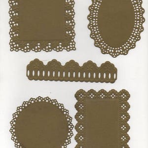 196 - Lot de 5 découpes pour vos cartes ou scrapbooking