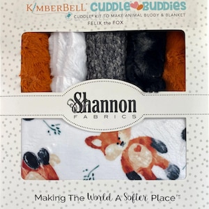Felix The Fox Kimberbell and Cuddle® Buddies Minky kit- DIY Blanket and Stuffie | ckcuddlebuddiesfelixthefox