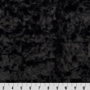 BLACK Luxe Cuddle®  MARBLE Plush Fabric By-The-Yard from Shannon Fabric&#39;s Minky Collection - 10mm Pile | lcmarbleblack