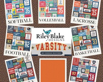 SALE - Riley Blake Varsity SPORTS PANELS