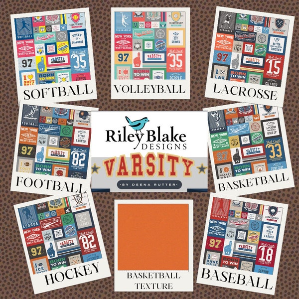 SALE - Riley Blake Varsity SPORTS PANELS