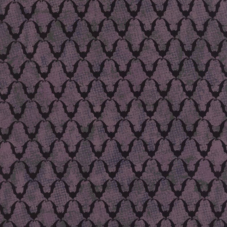 c30375 14 bats on a grunge purple by Basic Grey Eerie Wicked cut by the yard