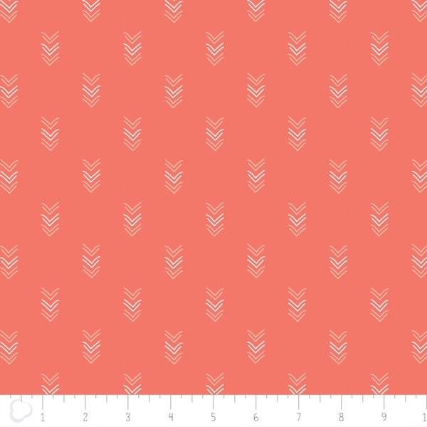 HAPPY THOUGHTS Collection by Alisse Courter for Camelot Fabrics - Arrows on Grapefruit - OOP