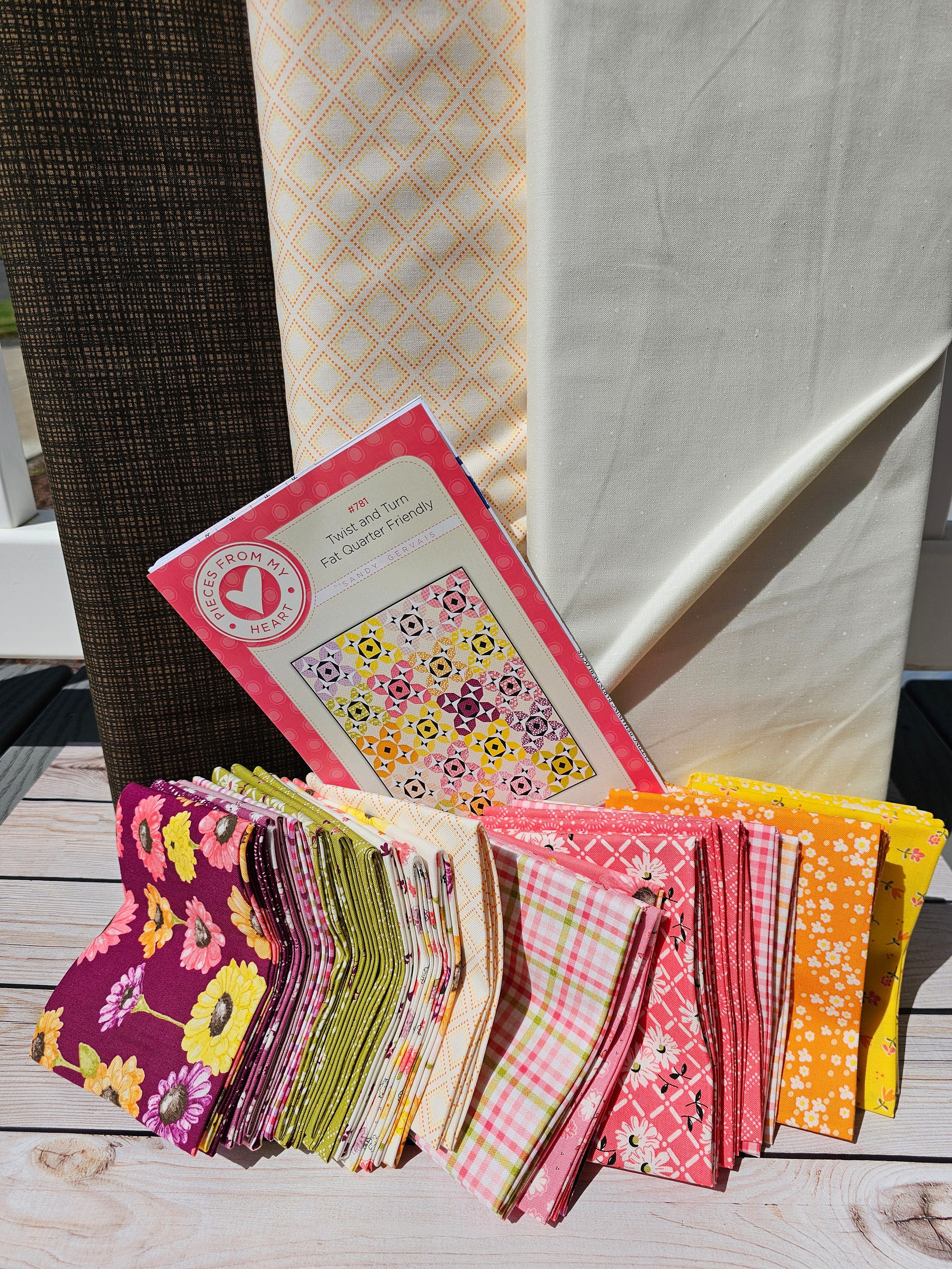 Twist and Turn Quilt Kit With Adel in Summer Fabric Line by Sandy ...