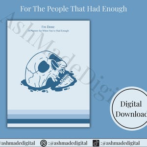 Burnout Reset Planner For Mental Health Reset Brain Dump Sheet With Weekly Reflection (Burnout Blue Edition) DIGITAL & PRINTABLE