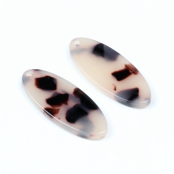 Tortoise Shell Earrings,Acetate Acrylic Earring Charms,Ovar Shaped Pendants,Acrylic Blank Tag,Pendant Findings, 12.5x31mm,A08-ACE237N