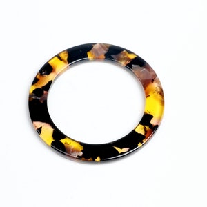 Acetate Circle Earring Charms,TortoiseShell Hoop Earrings Pendant,Acrylic Earrings,Earring Parts,Earrings Findings,1 Hole,44mm A292-ACE227U