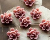 10 PCS Wholesale Beautiful Colorful 6-petal Flower Resin Cabochon - -12mm(CAB-I -26)