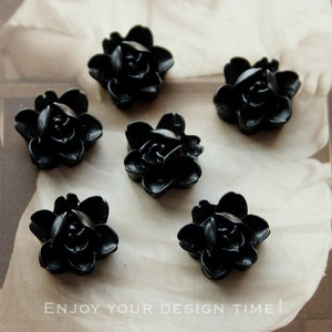 10 PCS  Wholesale Beautiful  Colorful 6-petal Flower Resin Cabochon - -12mm(CAB-I -9)