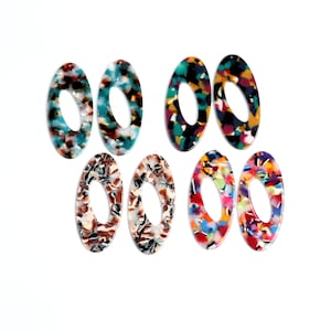 Tortoise Shell Earring Charms,Acetate Acrylic Long Oval Shaped Pendant,Earrings Parts,Big Earring Findings,jewelry DIY,69x32mm,ACE239 HPP