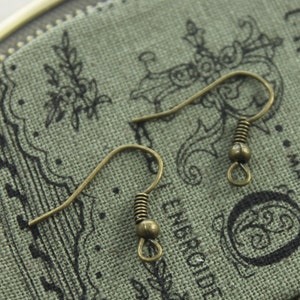 nickel free 19.5mm  Antique Bronze  Earring  hook    (EAR-30B)