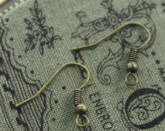 nickel free 19.5mm  Antique Bronze  Earring  hook    (EAR-30B)