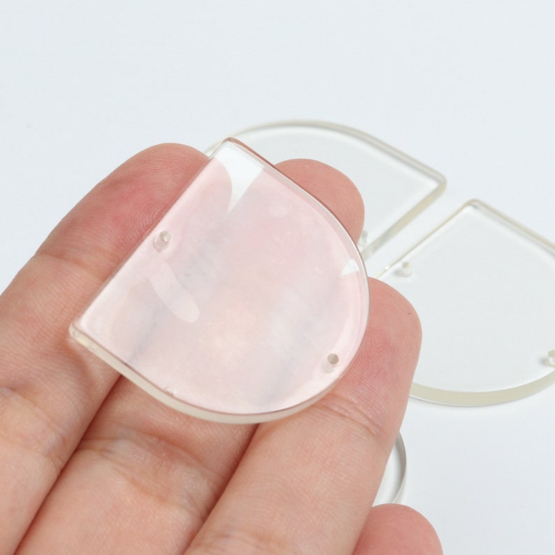 Acrylic Earrings Charms,Semicircle Earring Charms,Acrylic Beads Charms,D Shaped Pendants,Acrylic Earring Parts,2 Holes 30x35mm A223-ACE242E