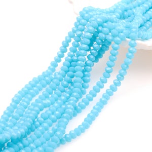95pcs Crystal Beads  Color Faceted Round Crystal Loose Beads Aurora Borealis Cut Glass Beads Jewelry Making Beads 6x5mm  -(CAB-EOB-99)