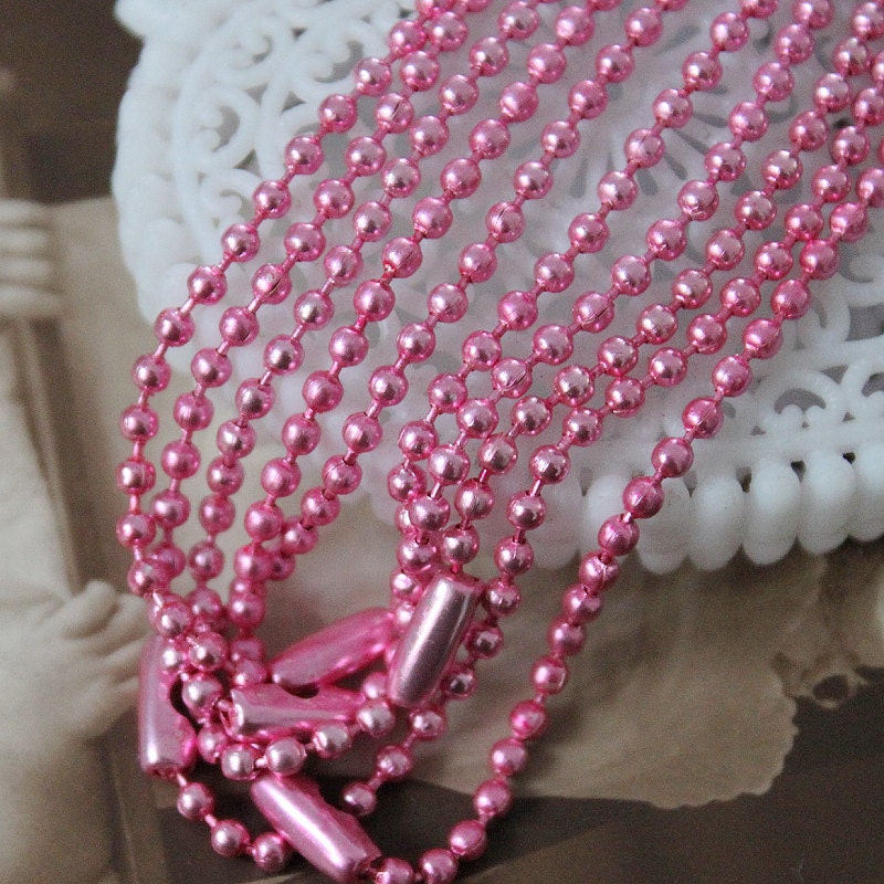 5PCS 2.4mm Bead Colored Ball Chain Necklaces with Clasps Etsy