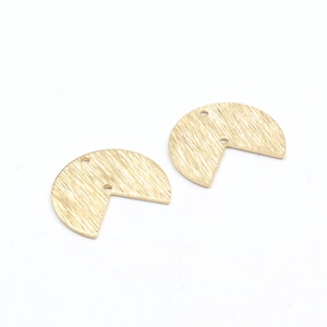 Messing strukturierte geometrische Anhänger, strukturierte runde Kerbe geformte rohe Messingohrringe, passend für Halskette, Ohrringe, Schmuck, 20mm-RB1507