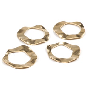 Brass Geometry Charms,  Raw Brass Earrings Findings,Raw Brass  Pendant,Brooch,Hammered Earrings Brass Charm,Jewelry Supplies, 35.5mm-RB1124