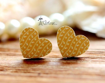 35% off- 10PCS Heart Handmade Photo Wood Cut Cabochon to make Rings, Earrings, Bobby pin,Necklaces, Bracelets-(WA-1)