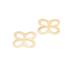 Messing Geometrie Charms, gehämmert Rohmessing Ohrring Zubehör, strukturierte Anhänger, Fit für DIY Halskette, 23mmx22.5mm,Schmuckzubehör-RB1542