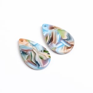 Acetate Acrylic Earring Charms,Tortoise Shell Beads,Teardrop Pendants,Earring Findings,Earring Parts,Jewelry Making 22mmx14mm A276-ACE256B