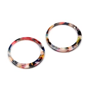 Acetate Circle Earring Charms,TortoiseShell Hoop Earrings Pendant,Acrylic Earrings,Earring Parts,Earrings Blanks Findings,40mm A185-ACE312A