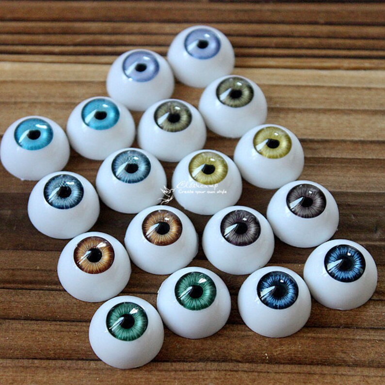 6Pcs 12mm 16mm 18mm 20mm Eye ball Cabochon CAB-CX-3 image 4