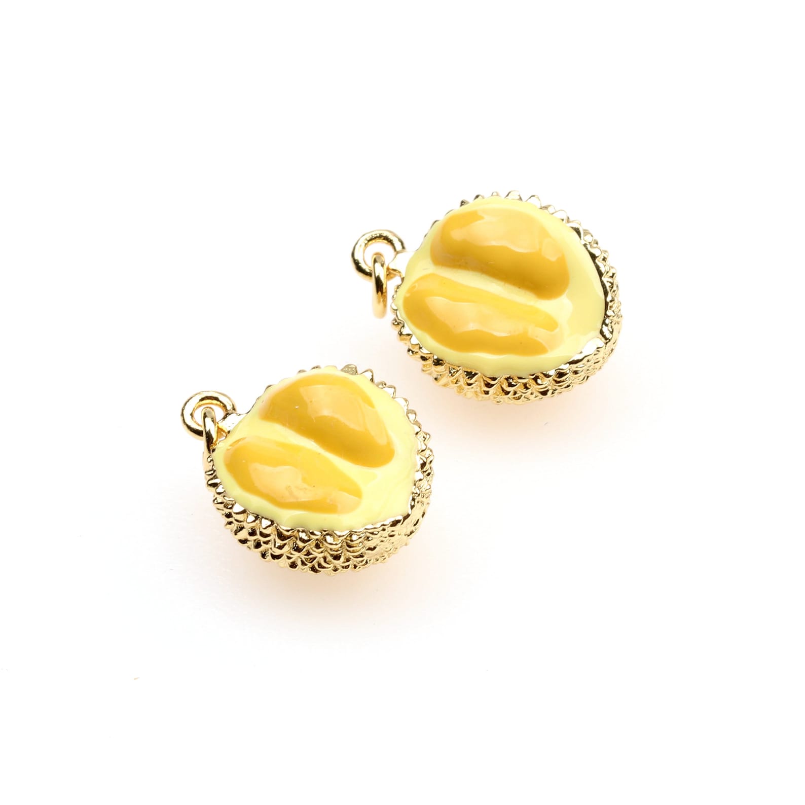 Fruit Enamel Charms,enamel Durian Fruit Pendant,18k Gold Filled Fruit ...