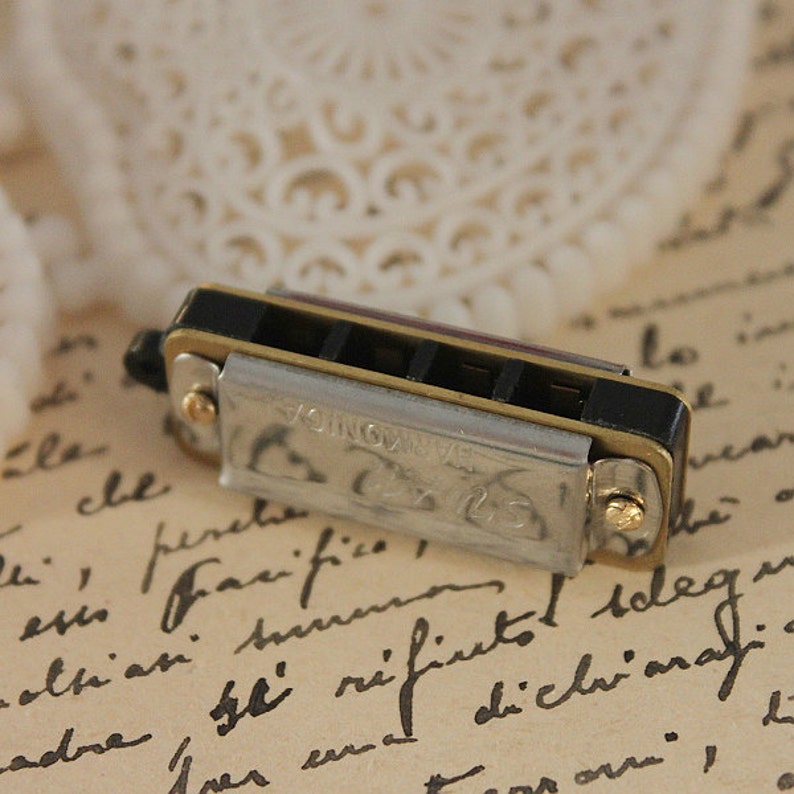 2PCS Silver Mini Vintage Style Harmonica Etsy