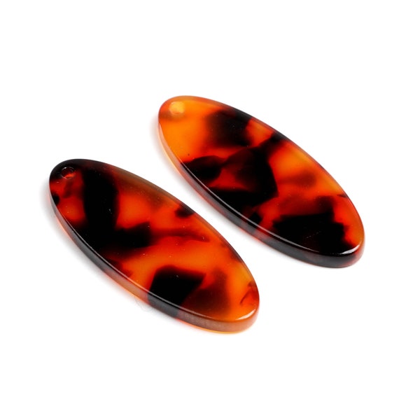 Tortoise Shell Earrings,Acetate Acrylic Earring Charms,Ovar Shaped Pendants,Acrylic Blank Tag,Pendant Findings, 12.5x31mm,A58-ACE237E