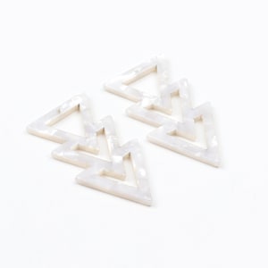 Acetate Acrylic Geometric Earring Charms,Tortoise Shell Beads,Triple Triangle Shaped Pendants,Earrings Parts,1 Hole 39x20.5mm A10-ACE245K