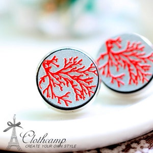 20% off -NEW Unique 3D Embossed Tree 16mm Round Handmade Wood Cut Cabochon to make Rings, Earrings, Bobby pin,Necklaces, Bracelets-(WG-228)