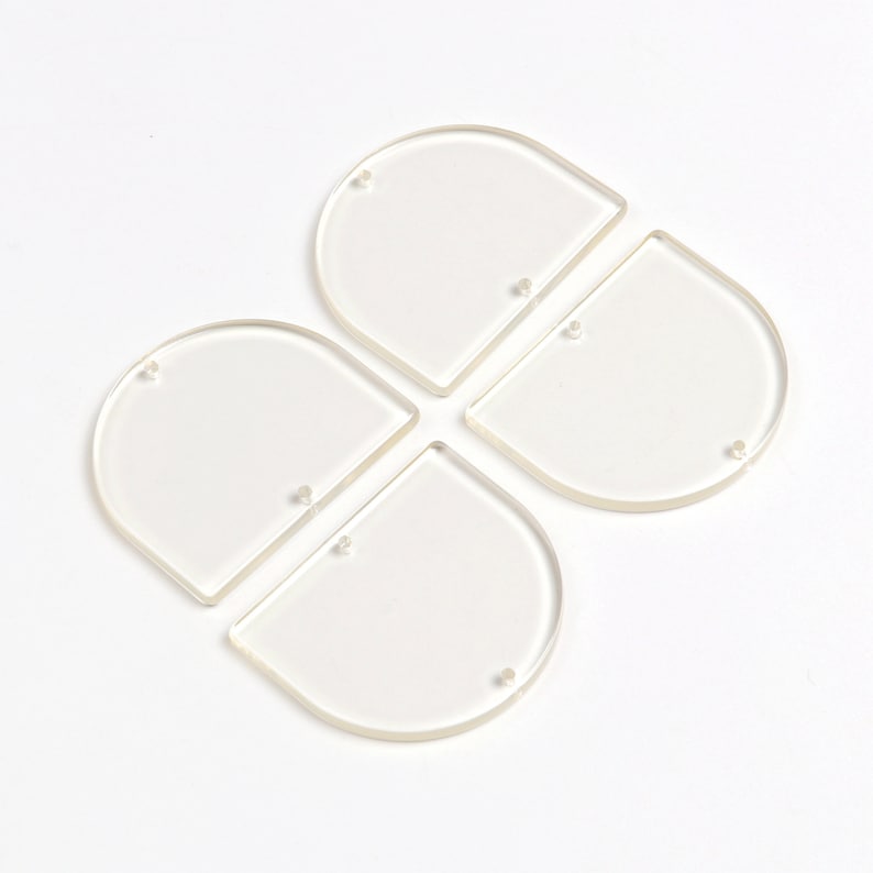 Acrylic Earrings Charms,Semicircle Earring Charms,Acrylic Beads Charms,D Shaped Pendants,Acrylic Earring Parts,2 Holes 30x35mm A223-ACE242E