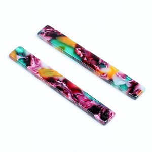 Schildpatt Ohrring Charms,Acetat Stick Charms,Thin Bar Rechteck Anhänger,lang Streifen Ohrringe Teil,Schildpatt DIY,8x60mm A231-ACE234D