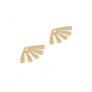 Gehämmerte Messing Geometrische Charms,Ohrring Zubehör,Geometrische Anhänger,Geometrisch geformt Roh Messing Verbinder mit 1 Löcher,9.5mmx15mm-RB1454