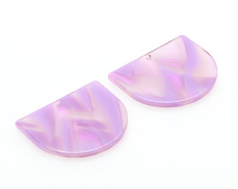 Tortoise Shell Earring Charms,Acetate Acrylic Beads Charms,Semicircle D Shaped Pendants,Acrylic Earring Parts,jewelry supplies A452-ACE210BB