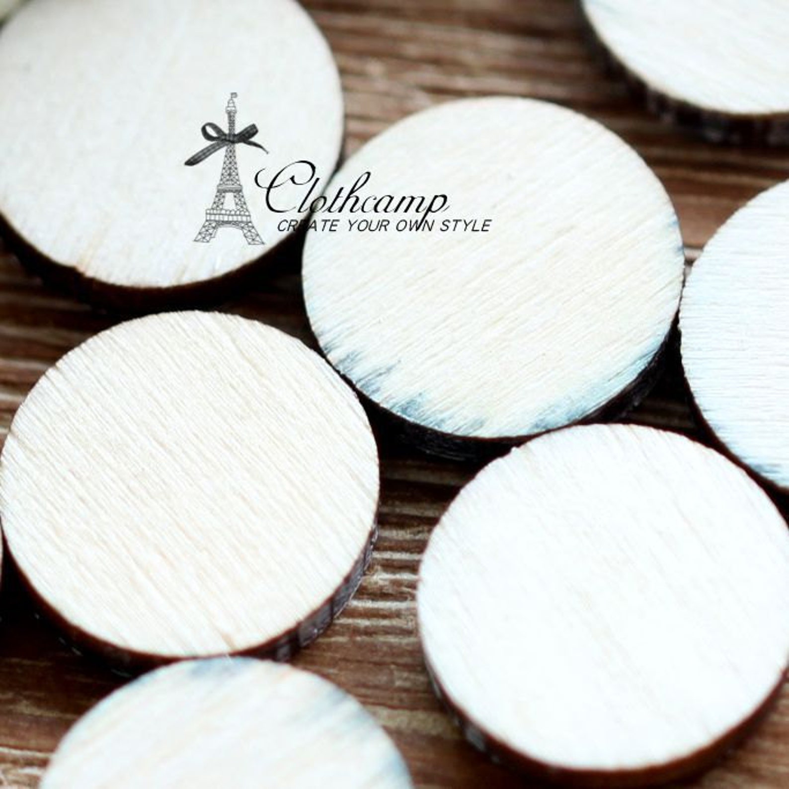 20% off unique 3D Embossed Tree 16mm Round Handmade Wood Cut - Etsy