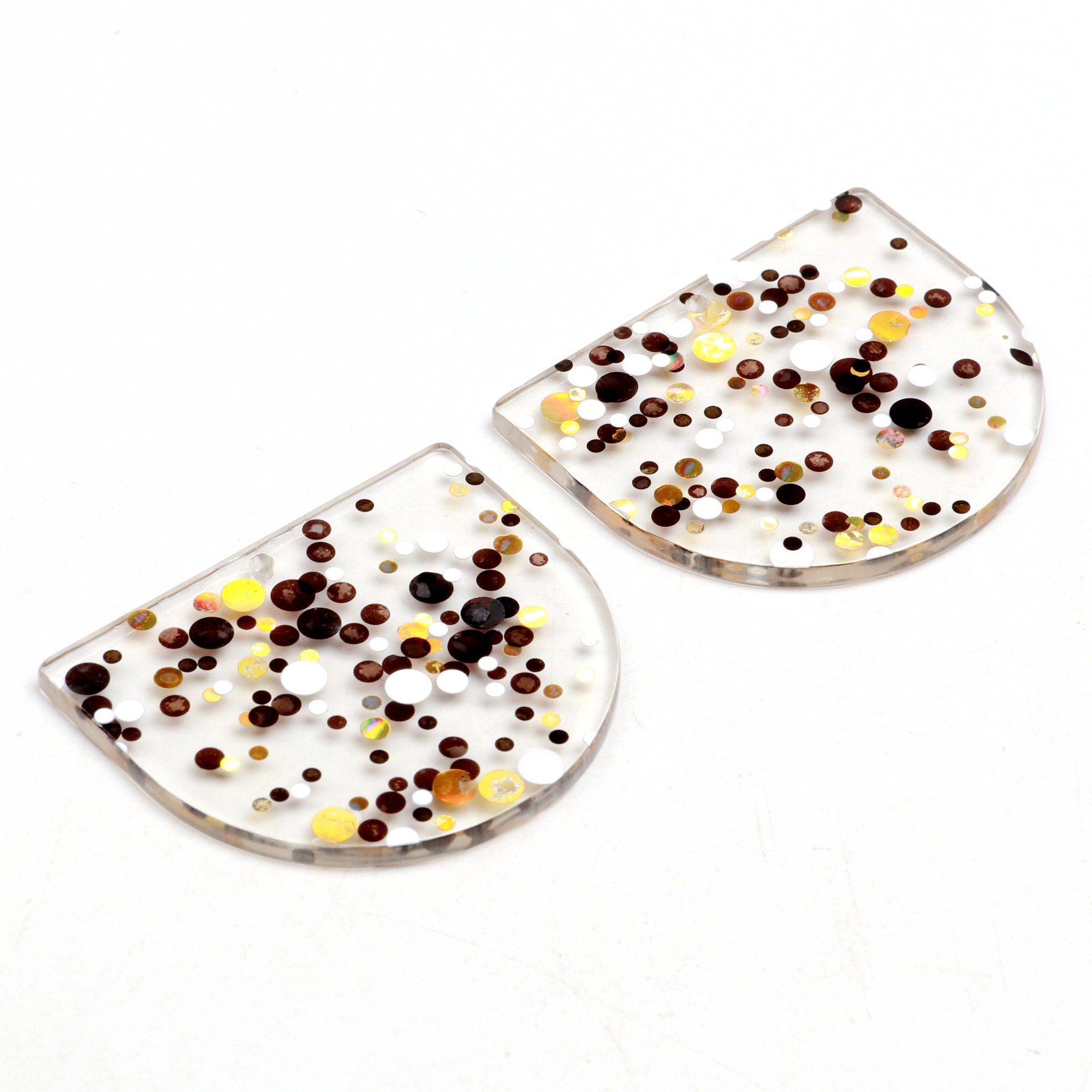 Acrylic Earring CharmsAcrylic Beads CharmsSemicircle D Etsy