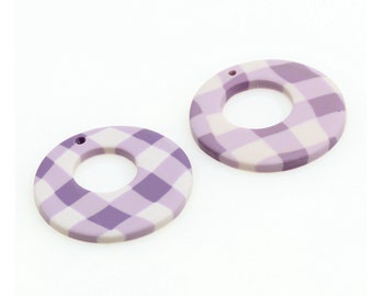 Polymer Clay Earring Findings,Necklace Jewelry Charms,Circle shaped Clay pendants for jewelry making Necklace Handmade,29.5mm,PC-244