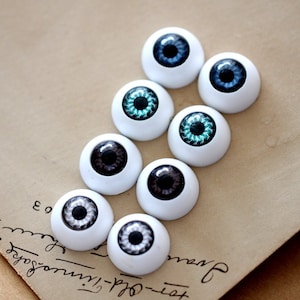 6pcs 16mm 9colors Mix Resin Eye ball Cabochon -(CAB-CX-C16)