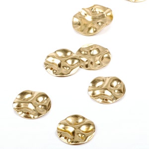 Gehämmerte Rohmessing gewellte Scheibe Charme, Ohrringzubehör, strukturierte Anhänger, Rohlinge mit 1 Loch Ohrringe, Charme, Anhänger,Schmuckzubehör-RB1008