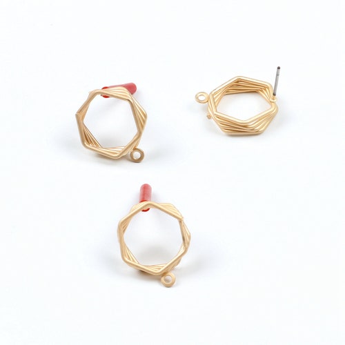 Matt Gold Planted Earringearring Studpost Earring With Etsy