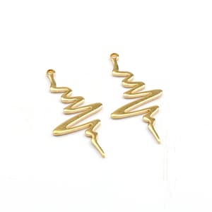 Brass Geometric Charms, Raw Brass Earrings Findings,Raw Brass  Pendant,Geometry Shaped Earrings Brass Charm,Jewelry Supplies,30x14mm-RB1382