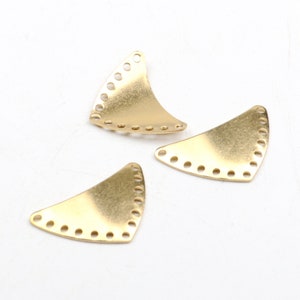 Brass Geometric Charm,Raw Brass Earring Findings,Blanks With 13 Hole,Triangle Shaped Earrings Brass Charm,Jewelry Supplie,25.5x17mm-RB1383