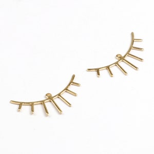 Messing Charms,Ohrring Zubehör,Geometrie Form Anhänger,Rohlinge mit 1 Loch Ohrringe,passend für DIY Halskette,Anhänger,Schmuck Supplie,36X18mm-RB1314
