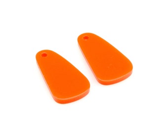 Piezas de pendientes abstractos, dije acrílico naranja, conectores de pendientes colgantes de 1 orificio, hallazgos de pendientes, bricolaje, suministros de joyería 13x23,5 mm, A427-ACE333A KM