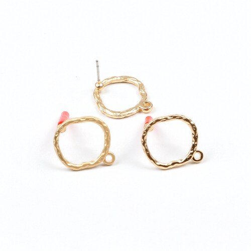 Matt Gold Planted Earringearring Studpost Earring With Etsy