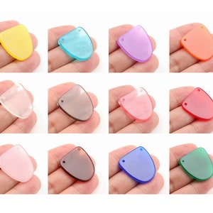 Candy Acrylic Semicircle Connectors Earring Charm D Earring Parts Abstract Pendant,2Holes,Earring Finding Jewelry Supplies 26x27mm,ACE344 KM