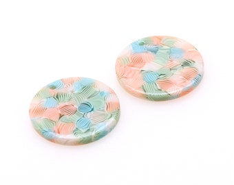 Tortoise Shell Beads,Acetate Acrylic Earring Charms,Round Shaped Pendants,Jewelry findings,Earrings Parts,One Hole,24MM A450-ACE181BC