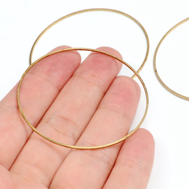 Brass Geometric Charms Raw Brass Earrings Findingsraw Brass Etsy