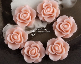 10PCS New color Wholesale Beautiful  Colorful Rose Flower Resin Cabochon   --20mm(CAB-S-7)